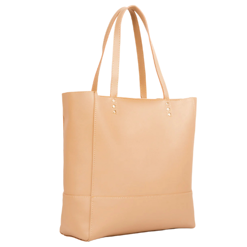 Beige Shoulder Bag with Zip Closure image 1