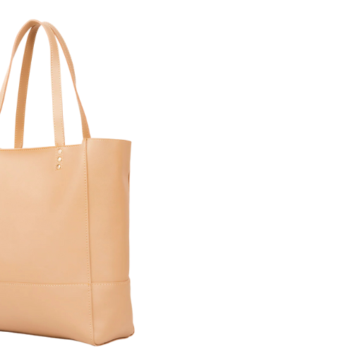 Beige Shoulder Bag with Zip Closure image 3