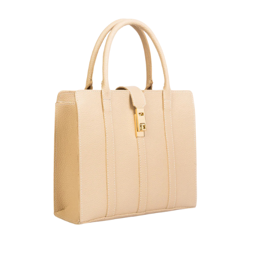 Beige Handbag With Zip Closure image 1