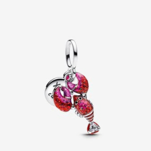 Lobster Dangle Charm Hallmarked S925 Sterling Silver
