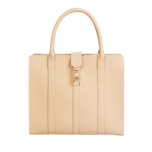 Beige Handbag With Zip Closure image 0