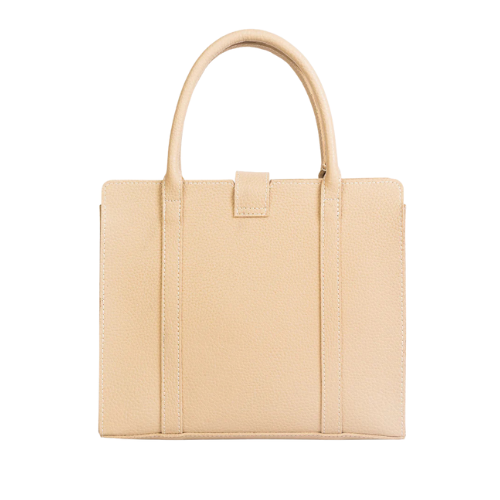 Beige Handbag With Zip Closure image 3